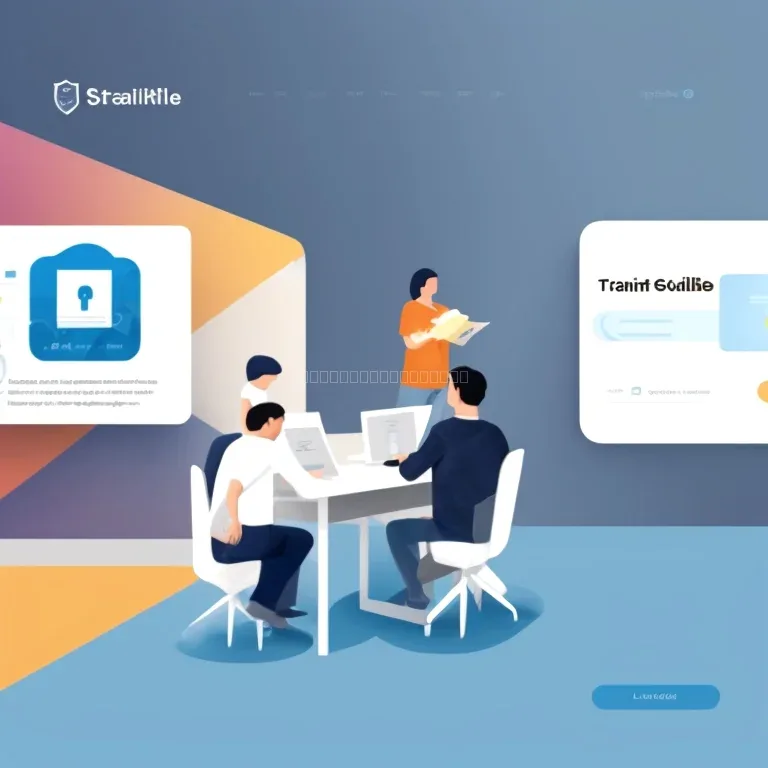 Employee completing an online security course